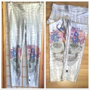 NWT Terez Sugar Skull Athletic Athleisure Leggings